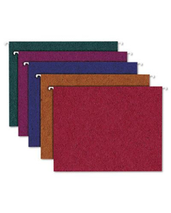 Pendaflex Earthwise Recycled Letter Hanging Folders, Assorted Colors, 20/Box