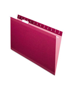 Pendaflex Legal Reinforced Hanging File Folders, Burgundy, 25/Box