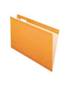 Pendaflex Legal Reinforced Hanging File Folders, Orange, 25/Box