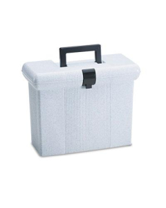 Pendaflex 6-1/2" D Letter Plastic Portafile File Storage Box, Granite
