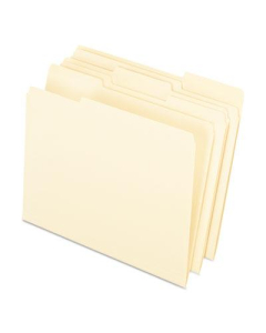 Pendaflex 1/3 Cut Tab Letter Interior File Folder, Manila, 100/Box