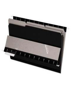 Pendaflex 1/3 Cut Tab Letter Interior File Folder, Black, 100/Box