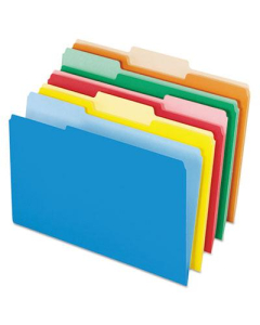 Pendaflex 1/3 Cut Tab Legal Interior File Folder, Bright Assorted, 100/Box