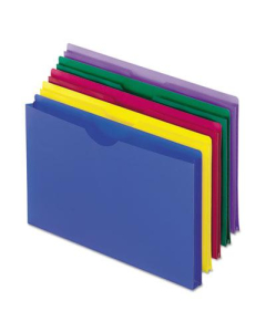 Pendaflex 1" Expansion Legal Poly File Jackets, Assorted, 5-Pack