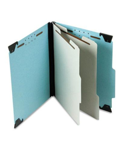 Pendaflex 6-Section Letter Pressboard 25-Point Hanging Classification Folder, Light Blue