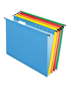 Pendaflex Surehook Letter Hanging Folders, Assorted Colors, 20/Box