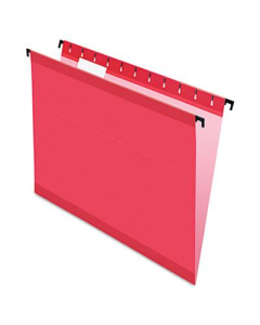 Pendaflex Surehook Letter Hanging Folders, Red, 20/Box