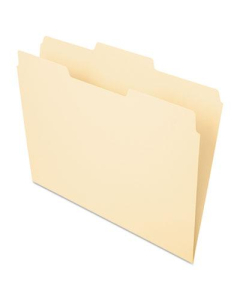Pendaflex Essentials 1/3 Cut Center Tab Letter File Folder, Manila, 100/Box