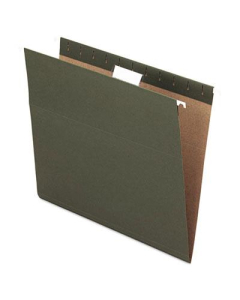 Pendaflex Letter 1/5 Tab Hanging Folders, Green, 25/Box