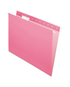 Pendaflex Letter Hanging File Folders, Pink, 25/Box