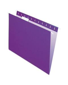 Pendaflex Letter Hanging File Folders, Violet, 25/Box