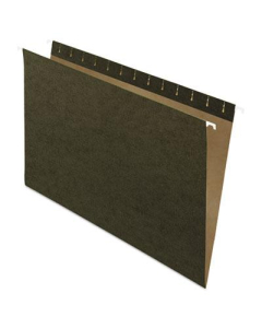 Pendaflex Legal No Tab Hanging Folders, Green, 25/Box
