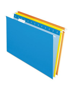 Pendaflex Letter Hanging File Folders, Assorted Colors, 25/Box