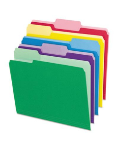 Pendaflex 1/3 Cut Erasable Tab Letter File Folder, Assorted, 30-Pack
