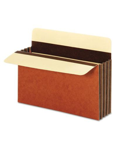 Pendaflex Letter 3-1/2" Expanding Wide Accordion File Pocket, Redrope, 10/Box