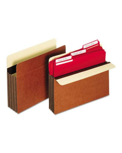 Pendaflex Letter 5-1/4" Expanding Accordion File Pocket, Red, 10/Box