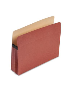 Pendaflex Earthwise Letter 5-1/4" Expanding Recycled File Pocket, Red Fiber