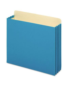 Pendaflex Letter 3-1/2" Expanding Straight Tab Cabinet File Pocket, Blue, 10/Box