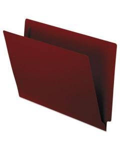 Pendaflex Reinforced End Tab 2-Fastener Letter File Folder, Red, 50/Box