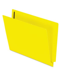 Pendaflex Reinforced End Tab 2-Fastener Letter File Folder, Yellow, 50/Box