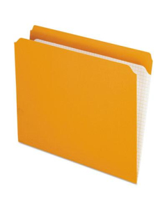 Pendaflex Double-Ply Straight Cut Top Tab Letter File Folder, Orange, 100/Box