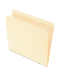 Pendaflex Reinforced Straight Cut Tab Letter File Folder, Manila, 100/Box