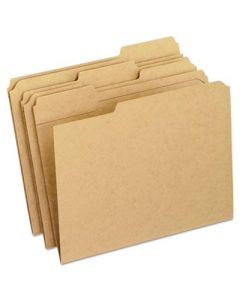 Pendaflex Dark Kraft 1/3 Cut Double-Ply Top Tab Letter File Folder, Brown, 100/Box