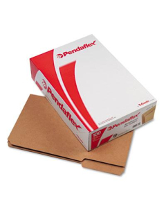 Pendaflex Dark Kraft 1/3 Cut Double-Ply Top Tab Legal File Folder, Brown, 100/Box