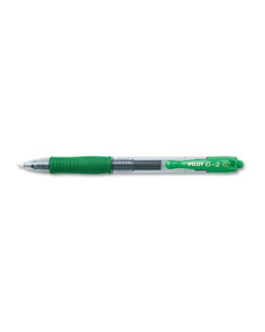Pilot G2 0.7 mm Fine Retractable Gel Roller Ball Pens, Green, 12-Pack