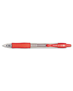 Pilot G2 0.38 mm Ultra Fine Retractable Gel Roller Ball Pens, Red, 12-Pack