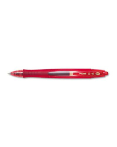 Pilot G6 0.7 mm Fine Retractable Gel Roller Ball Pen, Red