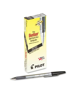 Pilot Better 0.7 mm Fine Stick Ballpoint Pens, Black, 12-Pack