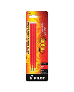 Pilot Refill for FriXion Erasable Gel Ink Pens, Red Ink, 3-Pack