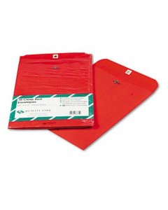 Quality Park 9" x 12" #90 Fashion Color Clasp Envelope, Red, 10/Pack