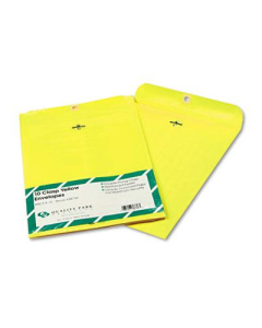 Quality Park 9" x 12" #90 Fashion Color Clasp Envelope, Yellow, 10/Pack