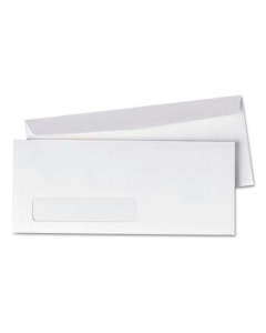 Quality Park 4-1/8" x 9-1/2" Contemporary #10 Window Envelope, White, 500/Box