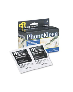 Read Right PhoneKleen Wet Wipes Box, 18 Wipes