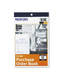 Rediform 5-1/2" x 7-7/8" 50-Page 2-Part Bottom-Punch Purchase Order Book