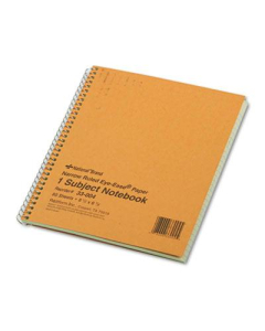 National Brand 6-7/8" X 8-1/4" 80-Sheet Legal Rule Notebook, Brown Board Cover