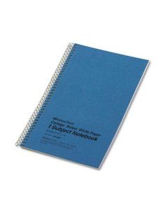 National Brand 6" X 9-1/2" 80-Sheet College Rule Notebook, Blue Cover
