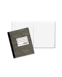 National Brand 7-7/8" X 10" 80-Sheet Wide Rule Composition Book, Black Marble Cover