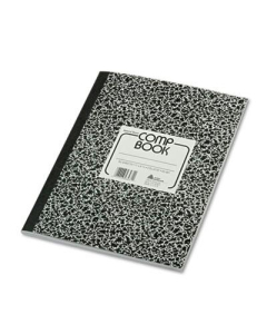 National Brand 8-3/8" X 11" 80-Sheet College Rule Composition Book, Black Marble Cover