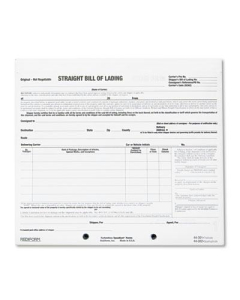 Rediform 7" x 8-1/2" 3-Part Snap-A-Way Bill of Lading, 250-Short Forms