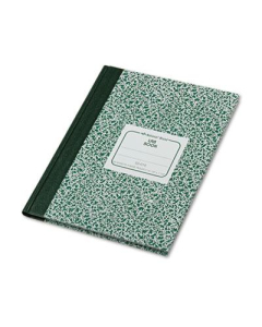 National Brand 7-7/8" X 10-1/8" 96-Sheet Legal Rule Lab Notebook, Green Marble Cover