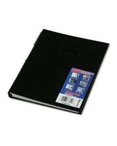 Rediform Blueline NotePro 8-1/2" X 11" 150-Sheet College Rule Wirebound Notebook, Black Cover