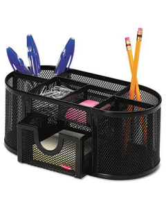 Rolodex 4-Compartment Mesh Pencil Cup Organizer