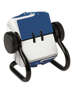 Rolodex Open Rotary Card File Holds 250 1 3/4" x 3 1/4" Cards, Black