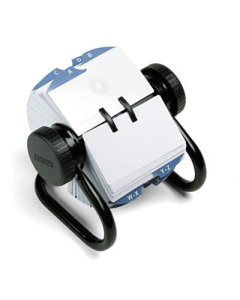 Rolodex Open Rotary Card File Holds 500 2-1/4" x 4" Cards, Black