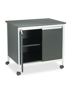 Safco One-Shelf /Door Deskside Machine Cart, Black