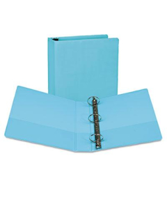 Samsill 2" Capacity 8-1/2" x 11" Round Ring Fashion View Binder, Turquoise, 2-Pack